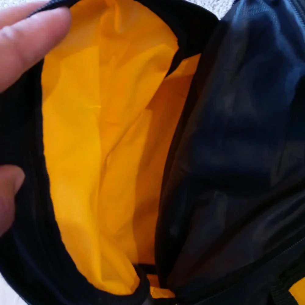 Yellow and black sports bag